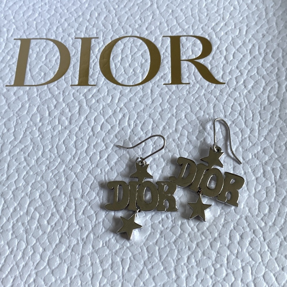 Y2K Dior Star Dangle Earrings - Picture 2 of 5